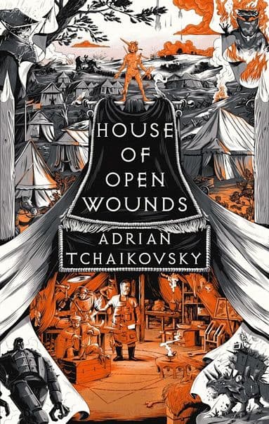 Omslag till boken House of Open Wounds av Adrian Tchaikovsky