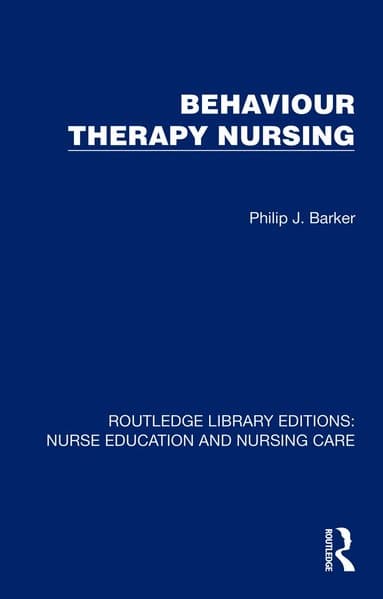 Behaviour Therapy Nursing