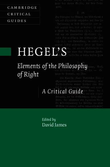 Hegel's Elements of the Philosophy of Right