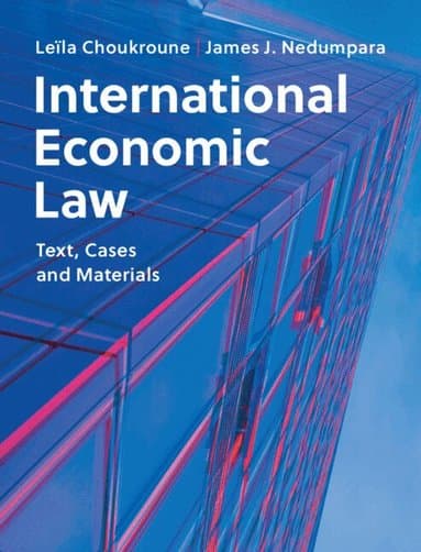Omslag till boken International Economic Law av Leïla Choukroune