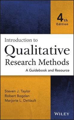 Introduction to Qualitative Research Methods