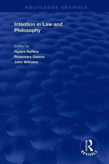 Intention in Law and Philosophy