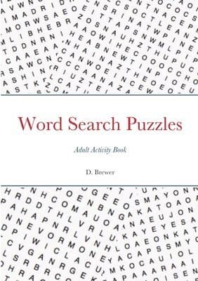Word Search Puzzles, Adult Activity Book