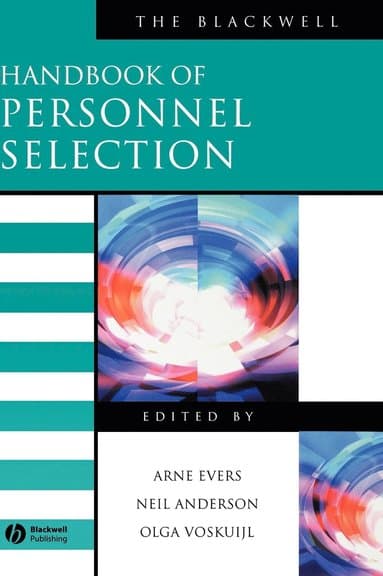 Blackwell Handbook of Personnel Selection
