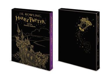 Omslag till boken Harry Potter and the Deathly Hallows av J.K. Rowling
