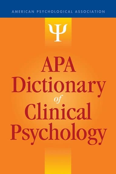 APA Dictionary of Clinical Psychology