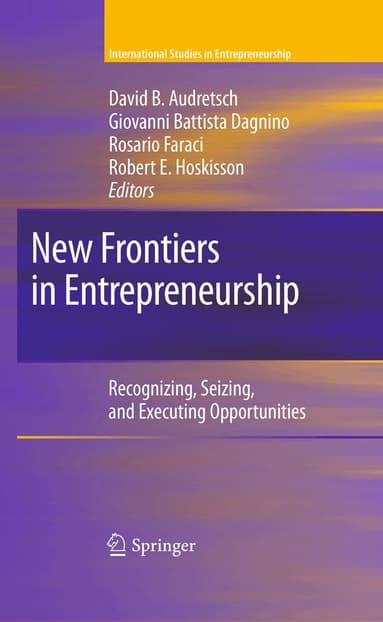 New Frontiers in Entrepreneurship