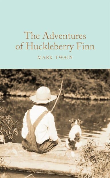 Omslag till boken Adventures of Huckleberry Finn av Mark Twain