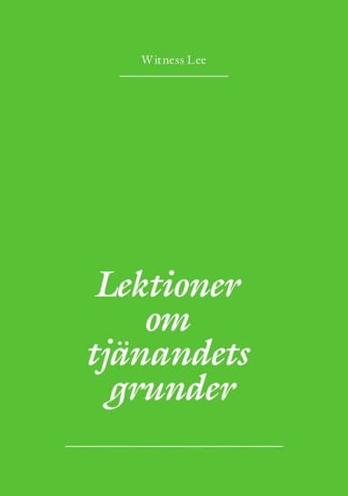 Lektioner om tjänandets grunder