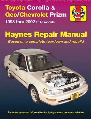 Toyota Corolla & Geo/Chevrolet Prizm (1993-2002) Haynes Repair Manual (USA)