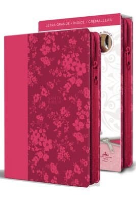 Biblia Reina Valera 1960 Letra Grande. Símil Piel Fucsia, Cremallera, Índice, Manual / Spanish Bible Rvr 1960. Handy Size, Large Print, Leathersoft