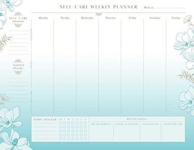 Self-Care Weekly Planner Notepad