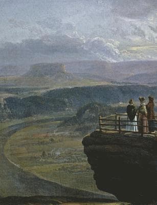 View from Bastei: View from Bastei Johan Christian DahlOktober 1819