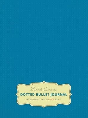 Large 8.5 x 11 Dotted Bullet Journal (Blue #9) Hardcover - 245 Numbered Pages