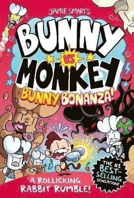 Omslag till boken Bunny vs Monkey: Bunny Bonanza (a Phoenix Comic Book, from the multi-million-selling creative genius Jamie Smart) av Jamie Smart