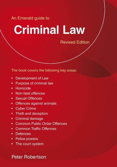 Emerald Guide to Criminal Law