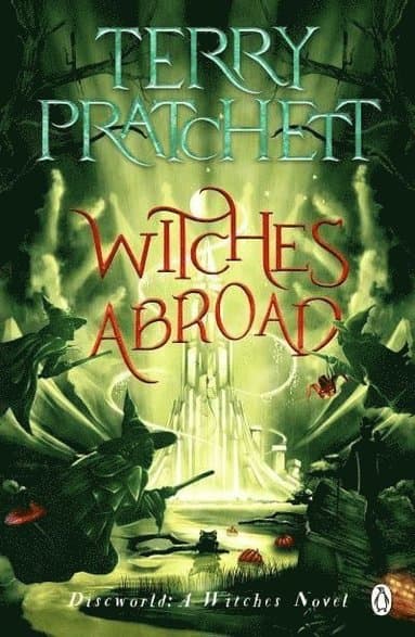 Omslag till boken Witches Abroad av Terry Pratchett