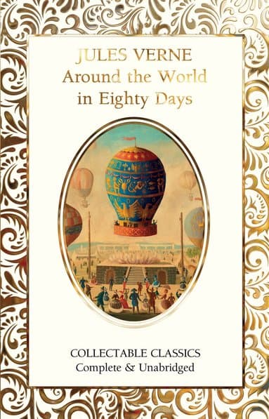 Omslag till boken Around the World in Eighty Days av Jules Verne