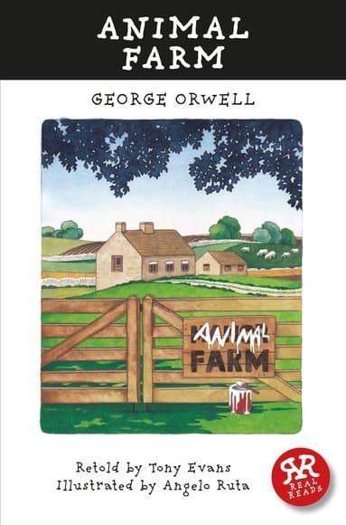 Omslag till boken Animal Farm av George Orwell