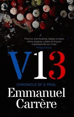 Omslag till boken V13 av Emmanuel Carrère
