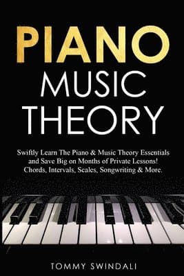Omslag till boken Piano Music Theory av Tommy Swindali
