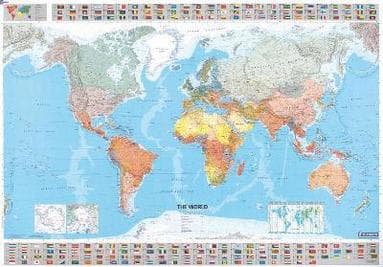 World - Michelin rolled & tubed wall map Paper