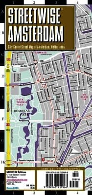 Streetwise Amsterdam Map - Laminated City Center Street Map of Amsterdam, Netherlands