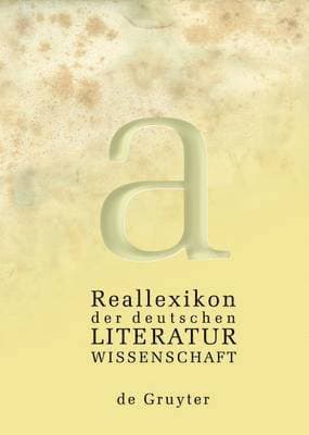 Reallexikon der deutschen Literaturwissenschaft. 3 Bände