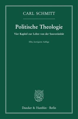 Politische Theologie: Vier Kapitel Zur Lehre Von Der Souveranitat