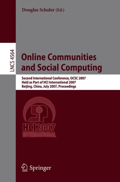 Online Communities and Social Computing
