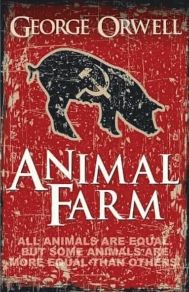 Omslag till boken Animal Farm av George Orwell