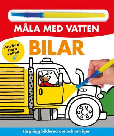 Omslag till boken Måla med vatten. Bilar
