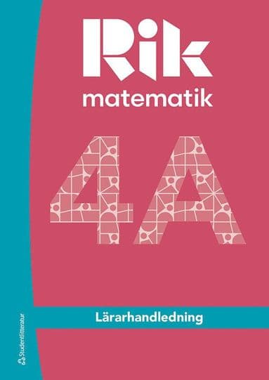 Rik matematik 4A Lärarpaket - Tryckt bok + Digital lärarlicens 36 mån