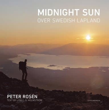 Midnight sun over Swedish Lapland