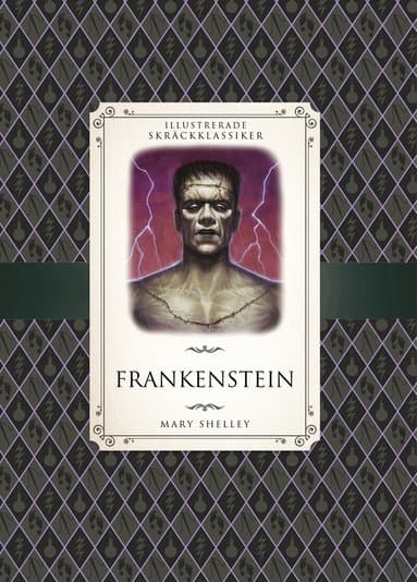 Omslag till boken Frankenstein av Mary Shelley