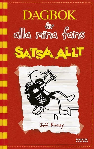 Omslag till boken Satsa allt av Jeff Kinney