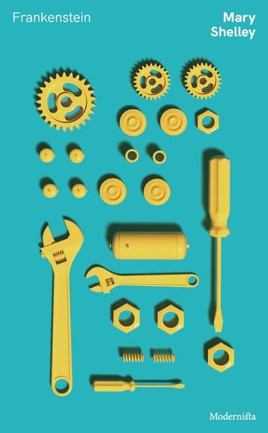 Omslag till boken Frankenstein av Mary Shelley