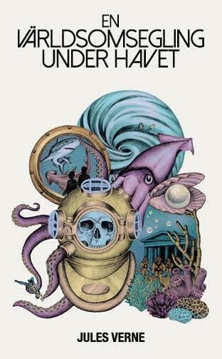 Omslag till boken En världsomsegling under havet av Jules Verne