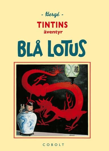 Omslag till boken Blå lotus av Hergé