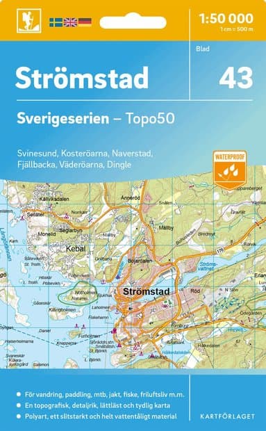 Omslag till boken 43 Strömstad Sverigeserien Topo50