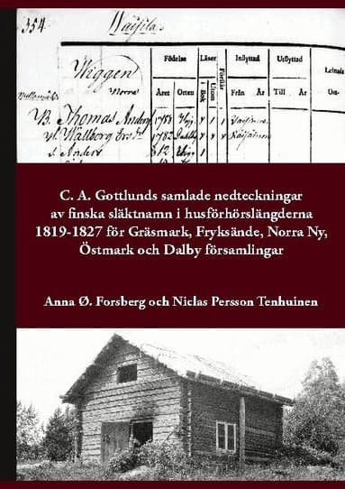 C. A. Gottlunds samlade nedteckningar av finska släktnamn i husförhörslängderna 1819-1827 för Gräsmark, Fryksände, Norra Ny, Östmark och Dalby förs...