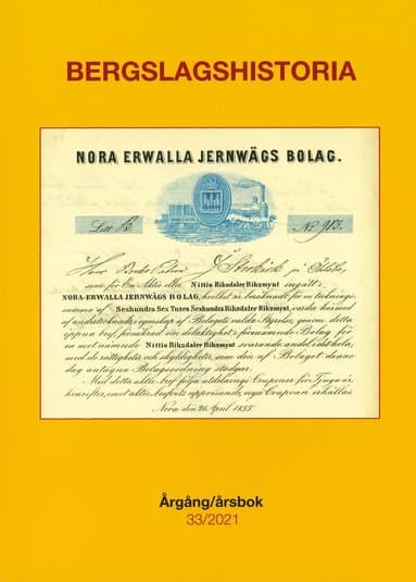 Bergslagshistoria. Årgång/årsbok 33/2021