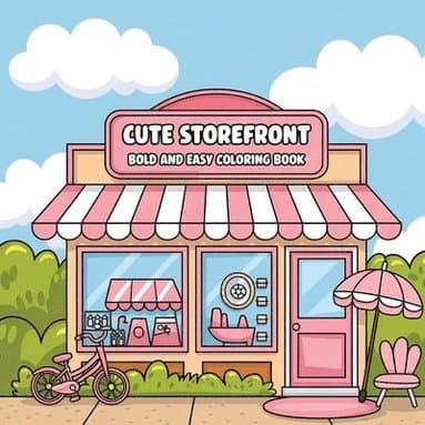 Cute Storefront Coloring Book for Adults